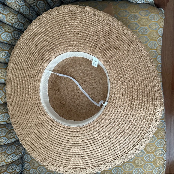 Lucky Brand Tan Straw Hat with Bow - Picture 3 of 5